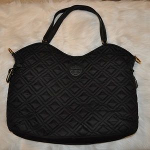 Tory Burch Quilted Slouchy Baby Bag, Black